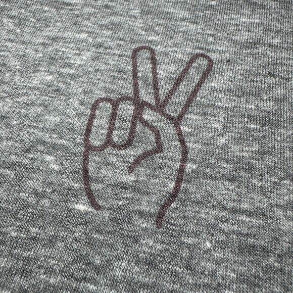 Marine Layer Mens XL Peace Sign Crew T-shirt | Made in California | Heather Gray - Picture 2 of 8